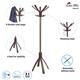 Alba Cafe Coat Stand 550x550x1760mm Dark Wood PMCAFE