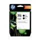 HP 711 Black DesignJet Ink Cartridge 80ml (Pack of 2) P2V31A