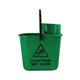 2Work Plastic Mop Bucket with Wringer 15 Litre Green CNT00066