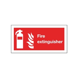 Safety Sign Fire Extinguisher Symbol 100x200mm Self-Adhesive F16D/S