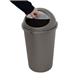 Casa Bullet Bin Roll Top Plastic 50 Litres Silver 374963