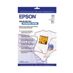 Epson Transfer Paper Iron On 124gsm A4 White Ref C13S041154 [10 Sheets]