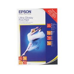Epson Ultra Glossy Photo Paper 300gsm A4 White Ref C13S041927 [15 Sheets]