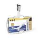 Durable RFID Secure Card Holder Duo with Metal Clip Fastener Clear (Pack of 10) 8902