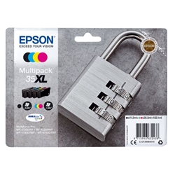 Epson 35XL Padlock DURABrite Ultra Ink Cartridge High Yield CMYK Multipack C13T35964010