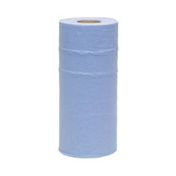 2Work Hygiene Paper Roll 2-Ply 250mmx40m Wrapped Blue CPD43579