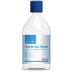 500ml Blue Dot Eye Wash Solution In Round Bottle (Each)