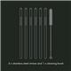 Viners 7pc Long Steel Drinking Straws Gift {6 Straws & 1 Cleaning Brush}