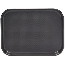 Fixtures Black Plastic Fast Food Serving Tray {34cm x 26cm}