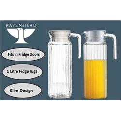 Ravenhead Fridge Jug White Lid 1 Litre