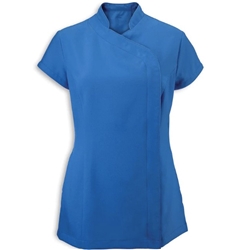 Women's Easycare Wrap Zip Tunic - Cobalt, Cobalt Trim - Size 8