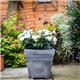 Milano Pewter 34cm Short Planter {GN705}