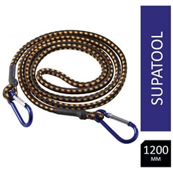 Supatool Bungee Cord With Carabiner Hooks 1200Mm X 8Mm