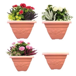 Wham Vineyard Terracotta Square Planter 37cm Squared H236