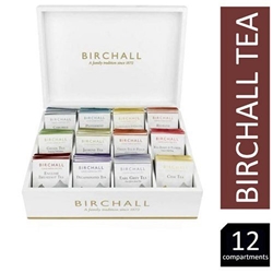 Birchall 12 Compartment White Display Box With 120 Tea