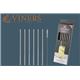 Viners 7pc Long Steel Drinking Straws Gift {6 Straws & 1 Cleaning Brush}