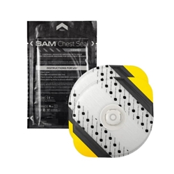 SAM Chest Seals Combo pack of 2, 1 valved, 1 non valved