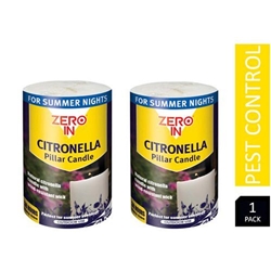 Zero-In Zero In Citronella Pillar Candle (Stv426)