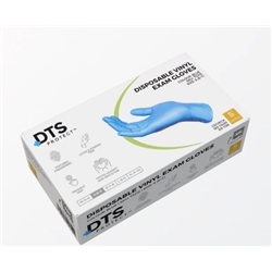 DTS Protect Blue Vinyl Gloves- 1 Box of 100 Gloves- SMALL