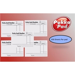 Petty Cash Voucher Pad 100 Sheets - PACK (10)