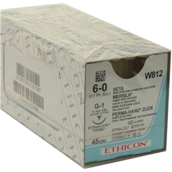 Mersilk Suture reverse cutting: 11mm 45cm black 6-0 0.7 x12