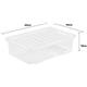 Wham Crystal Clear Plastic Storage Box U/Bed 32 Litre