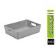 Wham Grey Rectangular Studio Basket 5.01 6 Litre