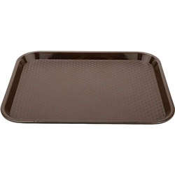 Fixtures Brown Plastic Fast Food Serving Tray {34cm x 26cm}
