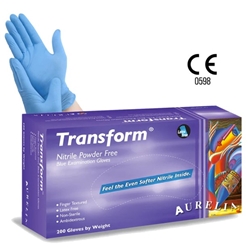 Aurelia ® Transform ® - Thin Powder-Free Nitrile Examination Gloves - S - x200