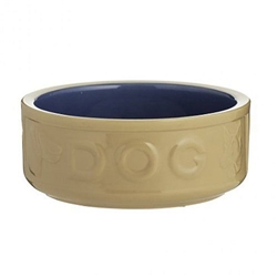 Mason Cash Cane & Blue Lettered Dog Bowl 13cm