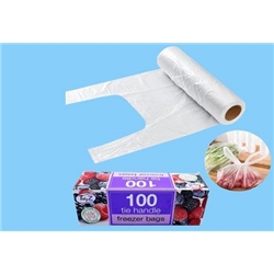 TidyZ B0262 Freezer Bags Tie Handle Large 100's