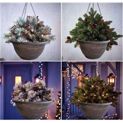 Fixtures Copper Large Hanging Basket 37cm x 20cm