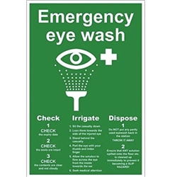 Eye Wash Instruction Sign, 300*200mm Vinyl