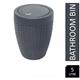 Addis Rattan Charcoal Bathroom Bin 5 Litre