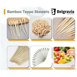 Belgravia Bamboo Paddle Skewers 9cm Pack 100's