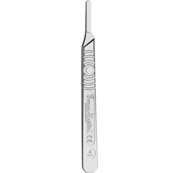 Single Surgical Scalpel Handle No. 4 - Stainless Steel - Non-Sterile