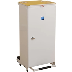 70 Litre Waste Bin with Front Door Opening, Yellow Lid