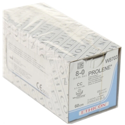 Prolene Suture Cutting Needle: 9.3mm 60cm Blue 8-0 x 12