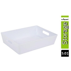 Wham White Rectangular Studio Basket 5.01 6 Litre