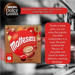 Maltesers Hot Chocolate - Dolce Gusto Compatible Pods - 8's - PACK (5)