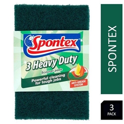 Spontex Heavy Duty Scourer Pads Pack 3'S