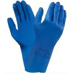 Ansell Versatouch 87-195 Latex Gloves 1Pr Blue S AN87-195S