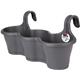 Elho Corsica Easy Hanger Trio ANTHRACITE Planter