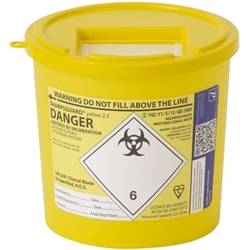 Sharpsguard yellow 2.5 Ltr Sharps Bin