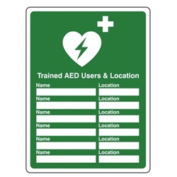 This Building Is Equipped With An AED - 200x300mm - Self Adhesive Vinyl