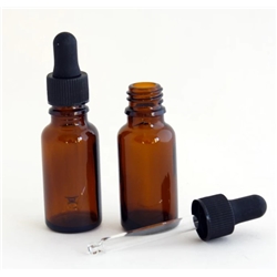 1 Box of 12 x GLASS DROPPER BOTTLE 50ML - RED DOT 