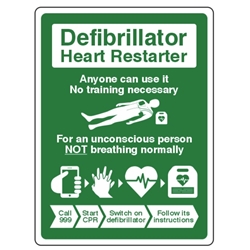 AED Arrow Ahead - 200x300mm - Self Adhesive Vinyl