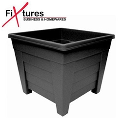 Fixtures Grosvenor Square Planter Black/Ebony 27cm
