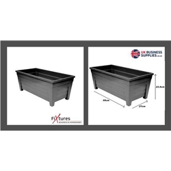 Fixtures Grosvenor Raised Large 55cm Black/Ebony Trough