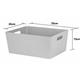 Wham Grey Rectangular Studio Basket 5.02 11.5 Litre - PACK (462)
